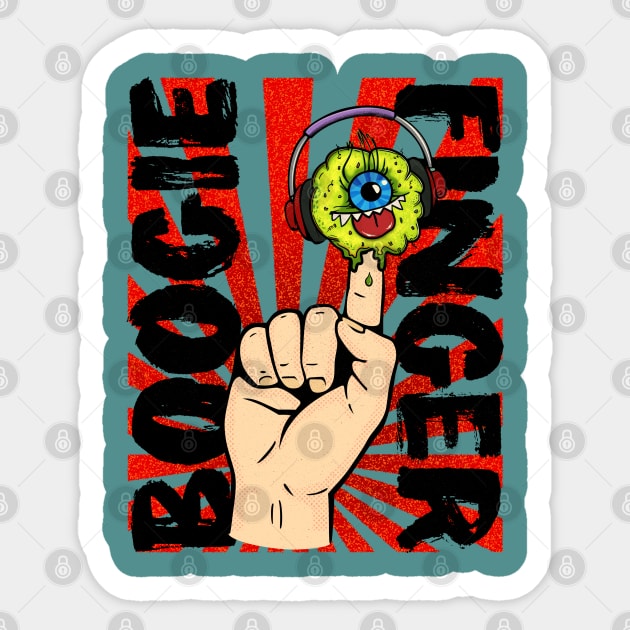 Boogie Finger! Sticker by SunGraphicsLab